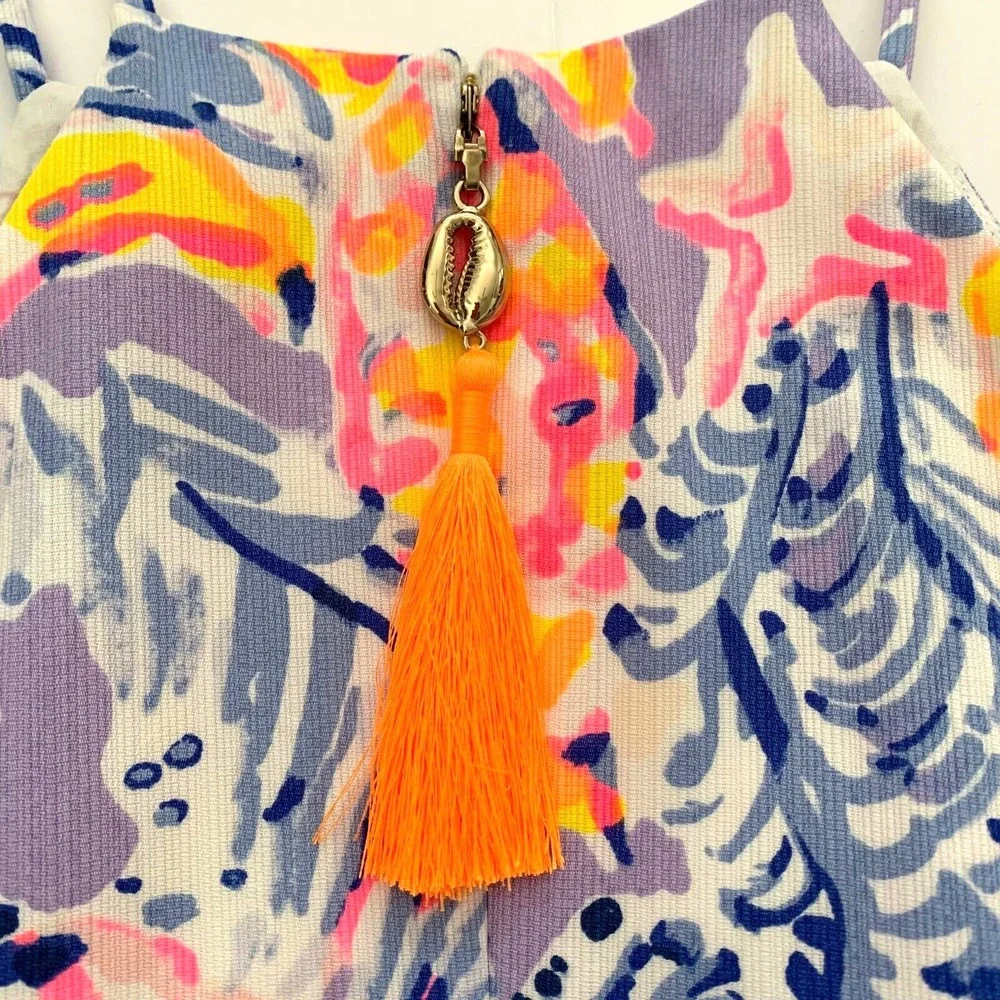 Lilly Pulitzer Pearl‎ Shift Dress Lilac Verbena So Snappy sz 0 Zipper Charm